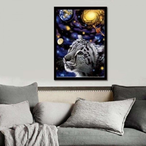 Volledige boor - 5D DIY Diamond Painting Kits Fantastic Animal Tiger Universe