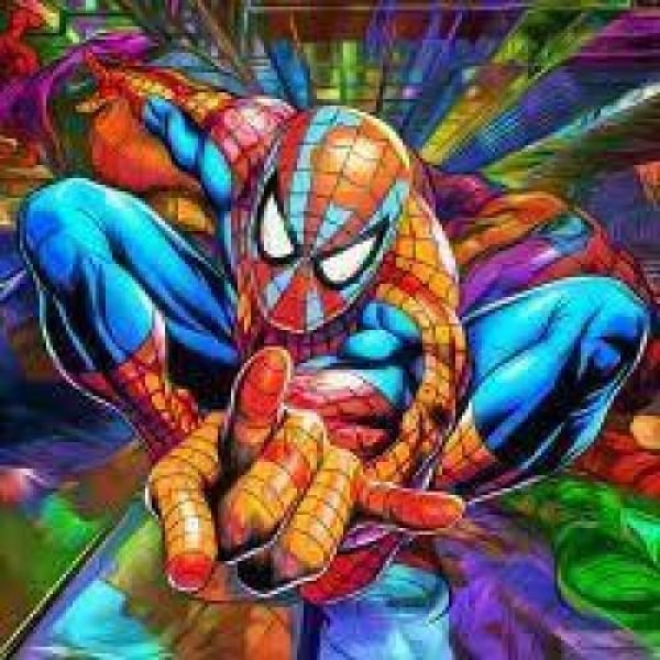 DIY Diamond Painting - Spiderman Kleurrijk schilderij PIX-590