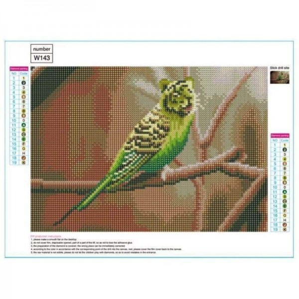 Volledige boor - 5D DIY Diamond Painting Kits Special Tiger Face Bird