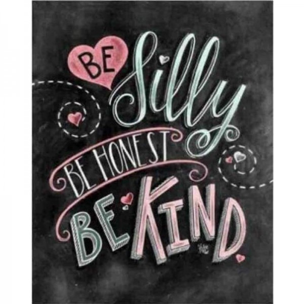 Volledige boor - 5D DIY Diamond Painting Kits Blackboard Be Kind