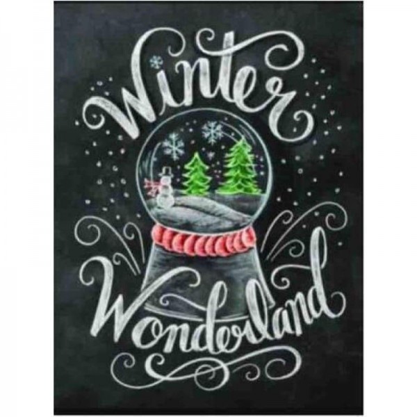 Volledige boor - 5D DIY Diamond Painting Kits Blackboard Winter Wonderland