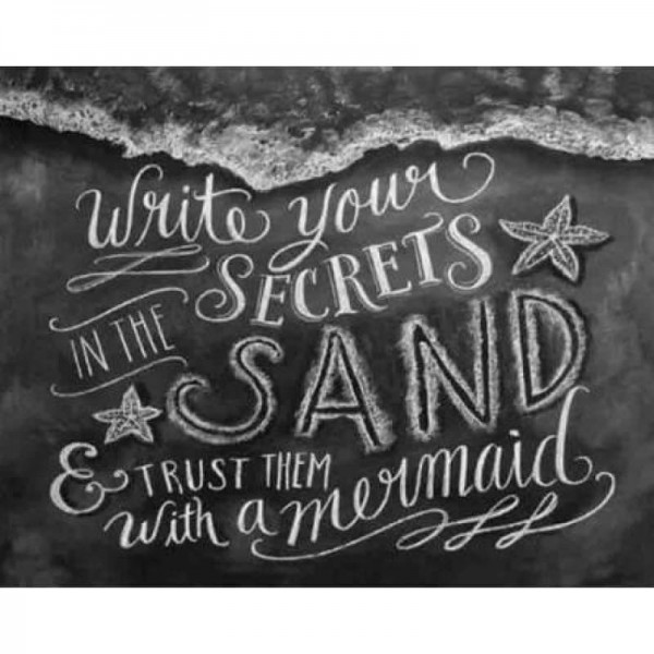 Volledige boor - 5D DIY Diamond Painting Kits Beach Secret Blackboard
