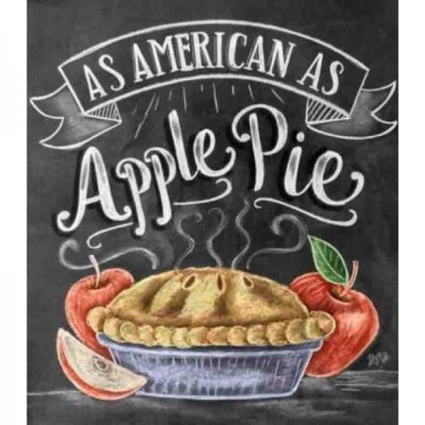 Volledige boor - 5D DIY Diamond Painting Kits Delicious Apple Pie Blackboard