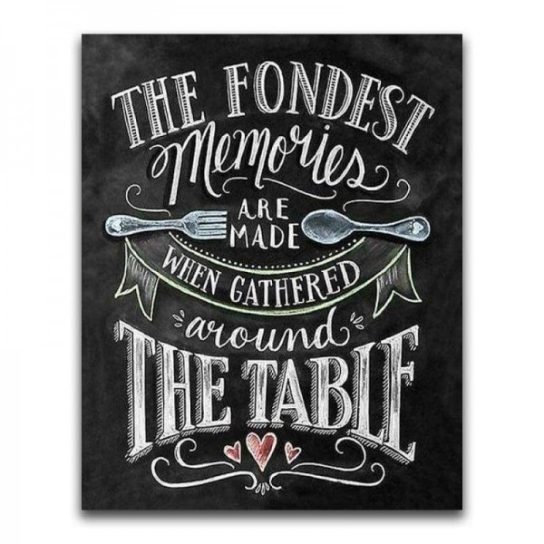 Volledige boor - 5D DIY Diamond Painting Kits Blackboard Words