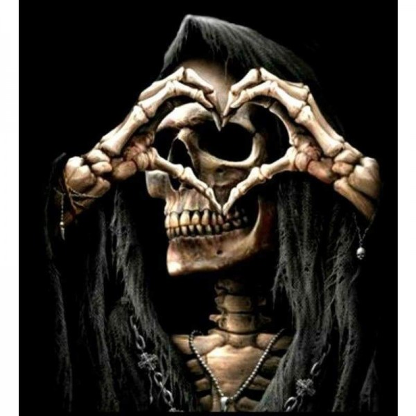 Volledige boor - 5D DIY Diamond Painting Kits Special Skull Heart Love