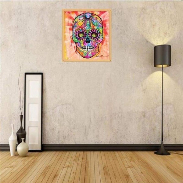 Volledige boor - 5D DIY Diamond Painting Kits Cartoon kleurrijke schedel