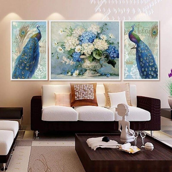 Volledige boor - 5D DIY Diamond Painting Kits Fantastic Beautiful Peacock Flower