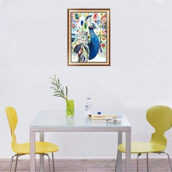 Volledige boor - 5D DIY Diamond Painting Kits Mooie kleurrijke pauw
