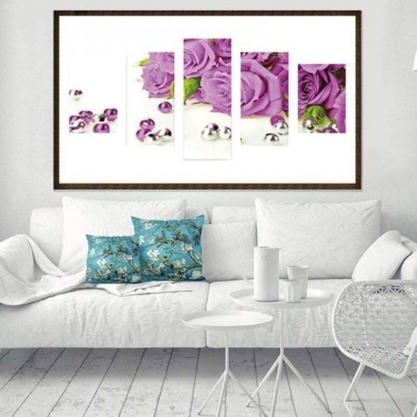 Volledige boor - 5D DIY Diamond Painting Kits Multi Panel Rose