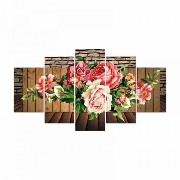 Volledige boor - 5D DIY Diamond Painting Kits Multi Panel Flower