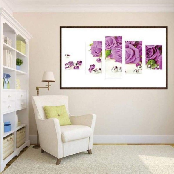 Volledige boor - 5D DIY Diamond Painting Kits Multi Panel Rose