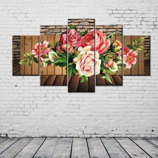 Volledige boor - 5D DIY Diamond Painting Kits Multi Panel Flower