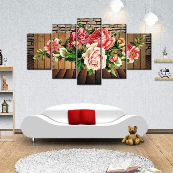 Volledige boor - 5D DIY Diamond Painting Kits Multi Panel Flower