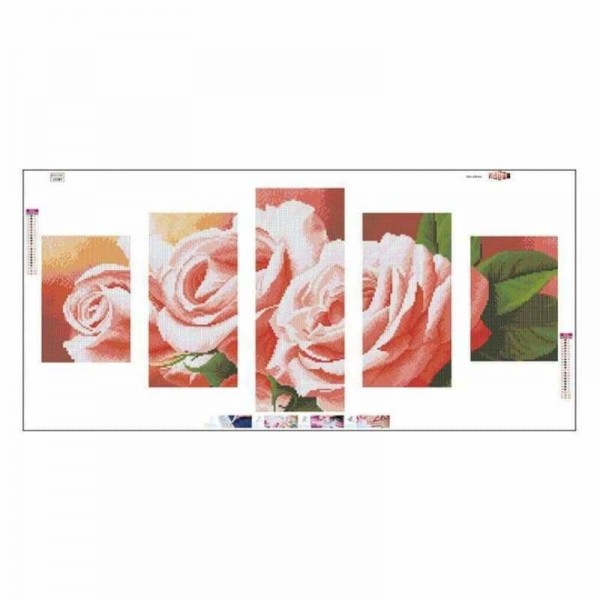 Volledige boor - 5D DIY Diamond Painting Kits Multi Panel Rose
