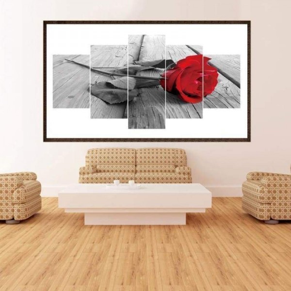 Volledige boor - 5D DIY Diamond Painting Kits Multi Panel Rose