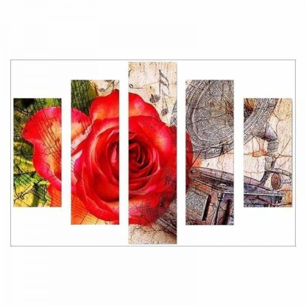 Volledige boor - 5D DIY Diamond Painting Kits Multi Panel Rose