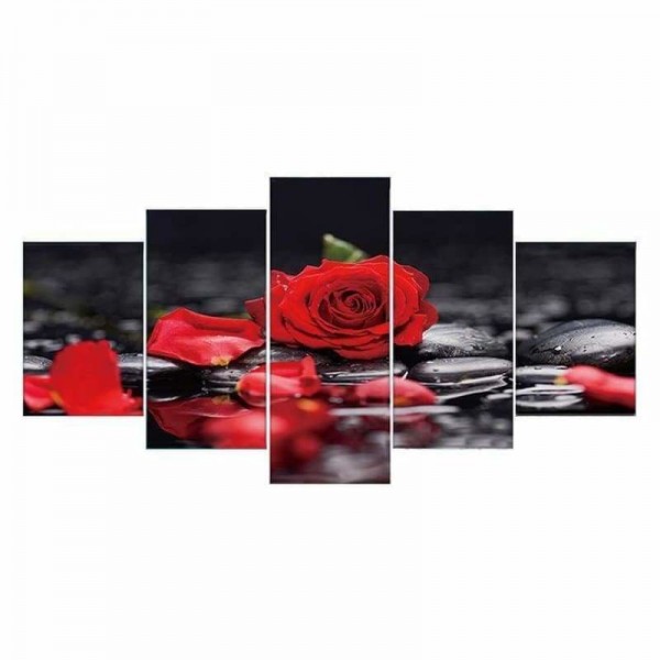 Volledige boor - 5D DIY Diamond Painting Kits Multi Panel Rose