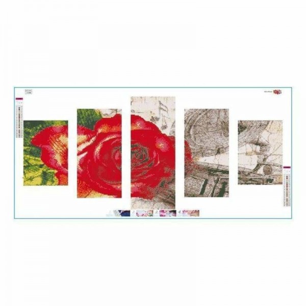 Volledige boor - 5D DIY Diamond Painting Kits Multi Panel Rose