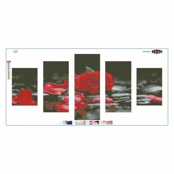 Volledige boor - 5D DIY Diamond Painting Kits Multi Panel Rose