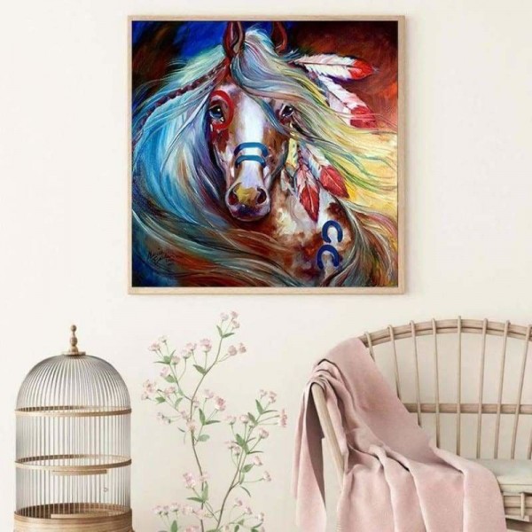 Kleurrijk indiaans paard