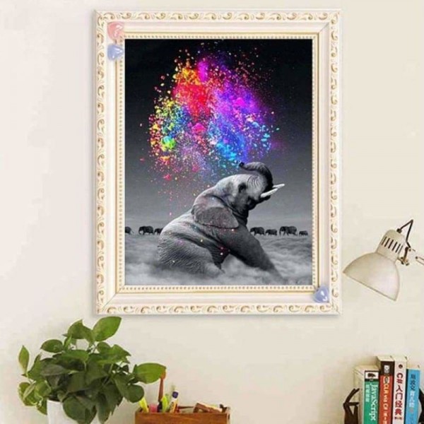 Kleurrijke olifant kunst