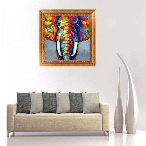 Volledige boor - 5D DIY Diamond Painting Kits Dream Colourful Elephant