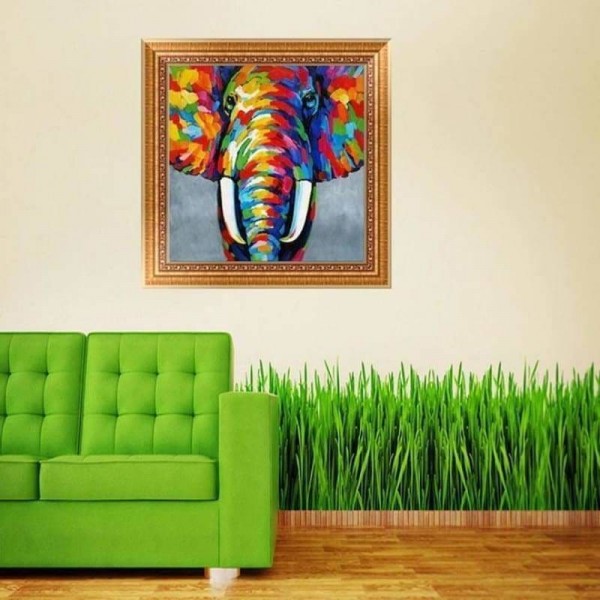 Volledige boor - 5D DIY Diamond Painting Kits Dream Colourful Elephant