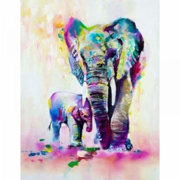 Olifant aquarel-Volledige boor diamant schilderij-
