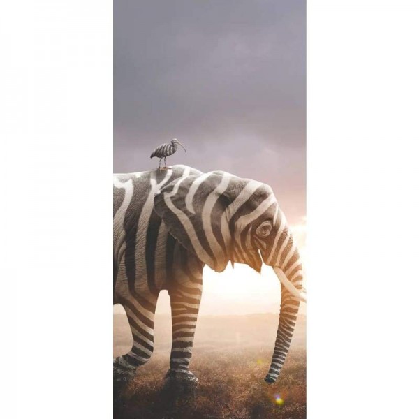 Olifant 06- Volledige boor diamant schilderij -