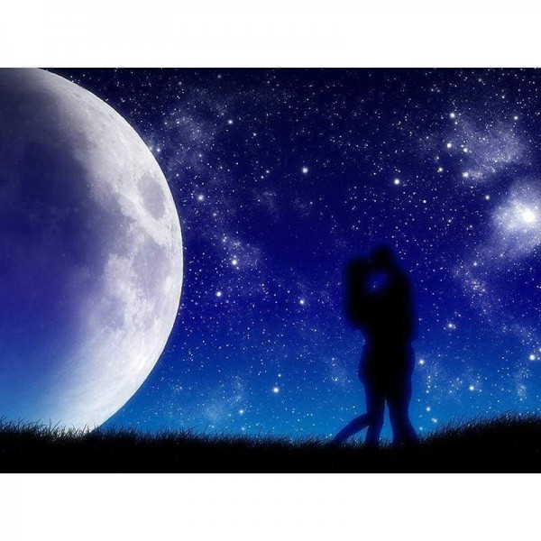 Volledige boor - 5D DIY Diamond Painting Kits Dream Moon Starry Night Lover
