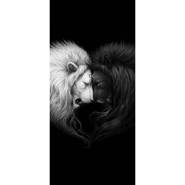 Zon en maan leeuwen - volledige boor diamant schilderij -