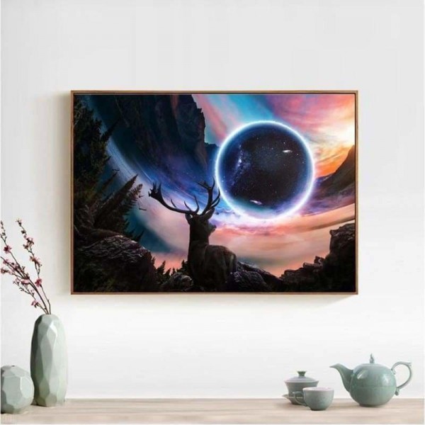 Volledige boor - 5D DIY Diamond Painting Kits Dream Moon Deer
