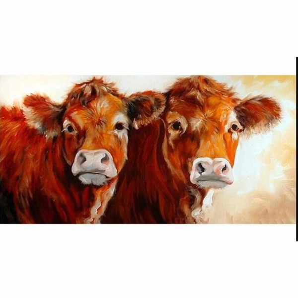 Volledige boor - 5D Diamond Painting Kits Eenvoudige en eerlijke koeien