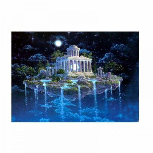 Volledige boor - 5D DIY Diamond Painting Kits Fantasy Mystical Castle Island