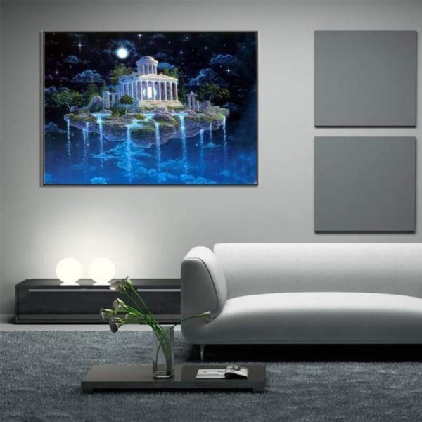 Volledige boor - 5D DIY Diamond Painting Kits Fantasy Mystical Castle Island