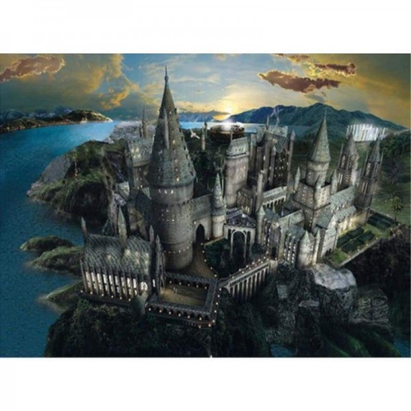 Volledige boor - 5D DIY Diamond Painting Kits Fantasy Grand Magic School Castle