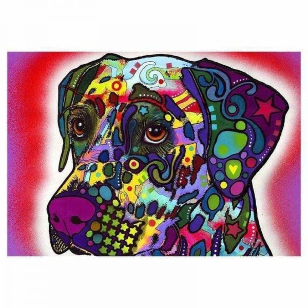 Volledige boor - 5D DIY Diamond Painting Kits Cartoon speciale kleurrijke huisdierhond