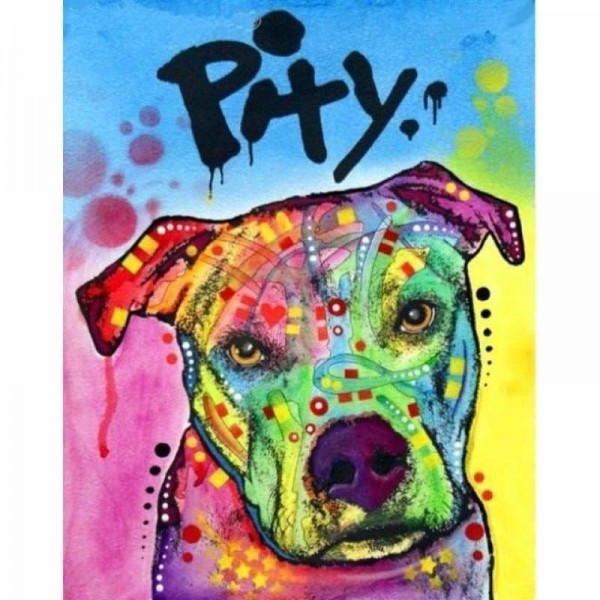 Volledige boor - 5D DIY Diamond Painting Kits Speciale jammer kleurrijke hond