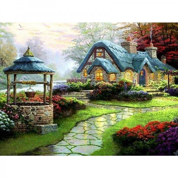 Volledige boor - 5D DIY Diamond Painting Kits Dream Landscape Cottage