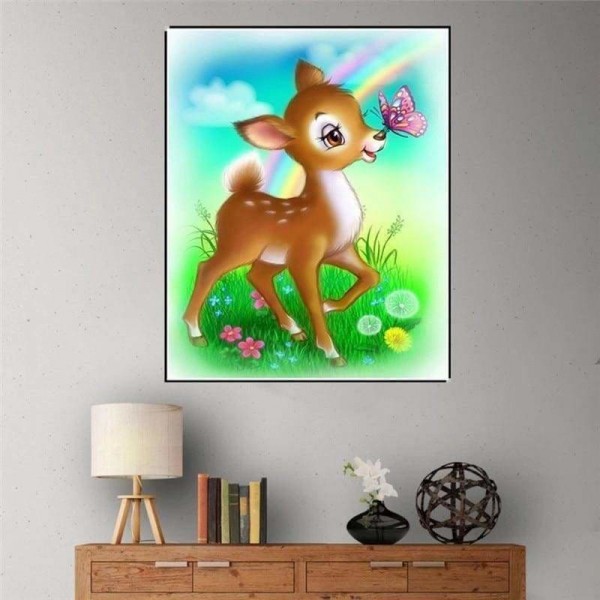 Volledige boor - 5D DIY Diamond Painting Kits Leuke cartoon herten