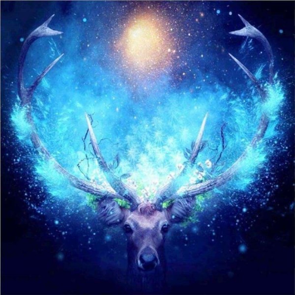Volledige boor - 5D DIY Diamond Painting Kits Blue Dream Deer Fantastic