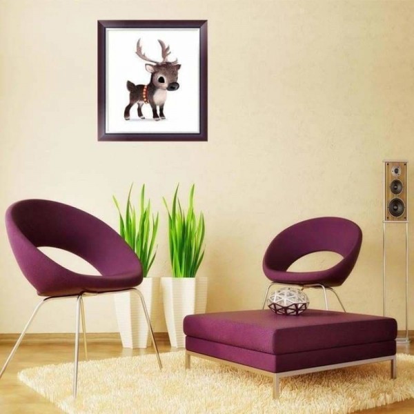 Volledige boor - 5D DIY Diamond Painting Kits Cartoon mooie herten baby