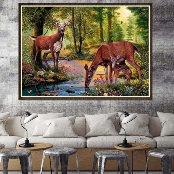 Schattige herten familie