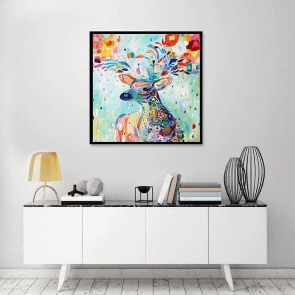 Volledige boor - 5D DIY Diamond Painting Kits Cartoon Dream Flower Deer