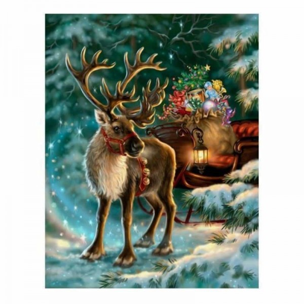 Volledige boor - 5D DIY Diamond Painting Kits Dream Christmas Animal Deer