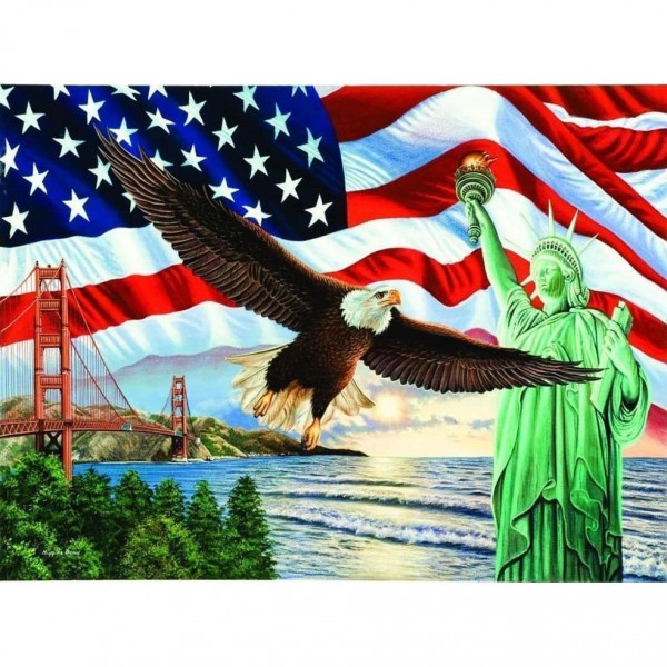 DIY diamant schilderij - Eagle Liberty standbeeld PIX-284