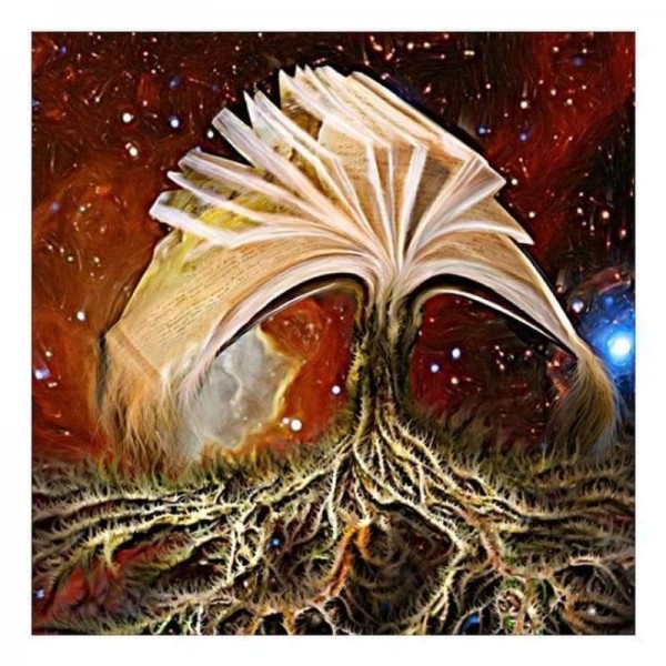 Full Drill - 5D DIY Diamond Painting Kits Cartoon Fantasy Mystical Book Tree