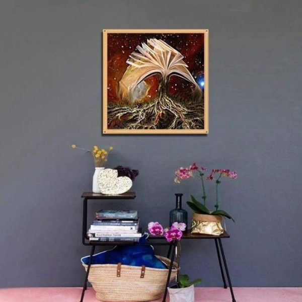 Full Drill - 5D DIY Diamond Painting Kits Cartoon Fantasy Mystical Book Tree