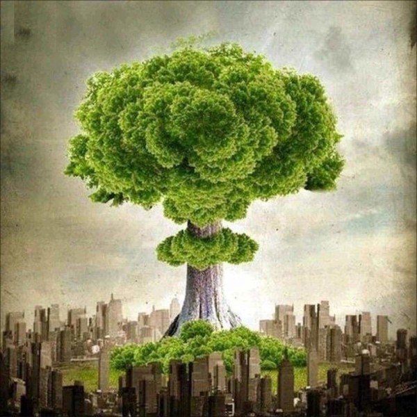 Full Drill - 5D DIY Diamond Painting Kits Fantasy Dream Green Big Tree City