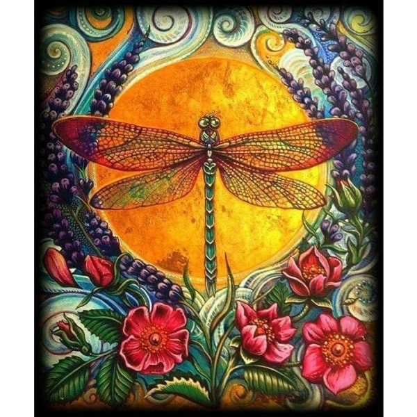 DIY Diamond Painting - Dragonfly Colors Orange PIX-451